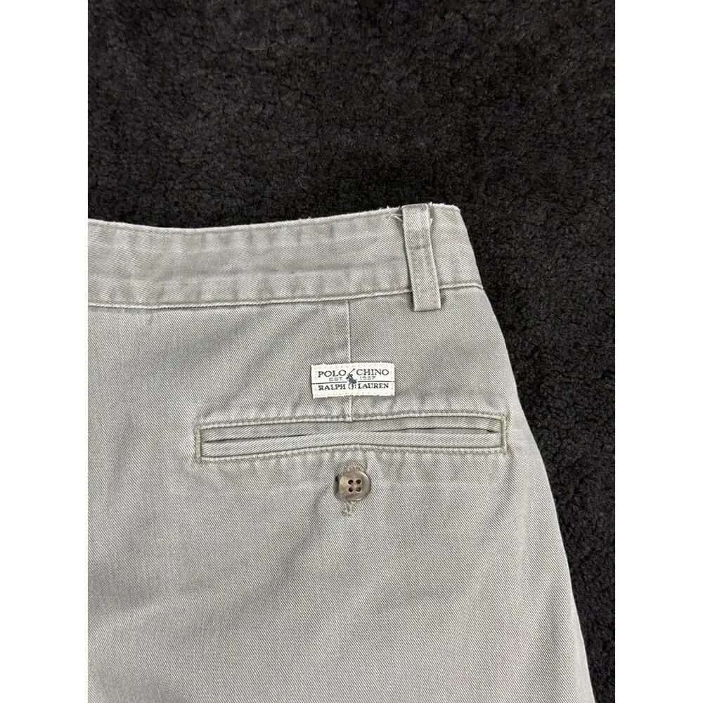 Polo Ralph Lauren Pants Mens 34x32 Andrew Pant Dark Green Chino Cotton Preppy